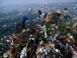 Families Collecting Rubbish on Valenzuala Dump, Quezon City, Rizal, Philippines