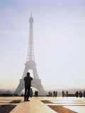 Buy Tourist Taking Photograph of the Eiffel Tower, Paris, Ile-De-France, France at AllPosters.com