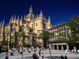 Segovia Cathedral on Plaza Major, Segovia, Castilla-Y Leon, Spain