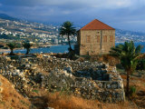 Buy Old Ruin and New Building on Coastline, Byblos, Jabal Lubnan, Lebanon at AllPosters.com