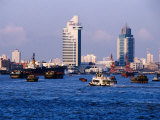 Tour Boats on Huangpu River, Shanghai, China