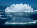 Buy Ice Floes (Free Floating Pieces of Ice) and Iceberg, Antarctica at AllPosters.com