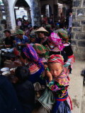 Buy Group of Black H'Mong People Eating Meal, Sapa, Vietnam at AllPosters.com