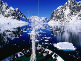 Ioffe Ship Icebreaking Through Lemaire Channel, Paradise Bay, Antarctic Peninsula, Antarctica