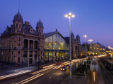 Buy Nyugati Train Station and Traffic at Night, Budapest, Hungary at AllPosters.com