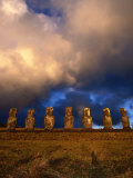 Buy The Seven Moais of Ahu Akivi, Easter Island, Valparaiso, Chile at AllPosters.com