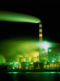 Buy Pollution from Pulp Mill Enhanced at Night, Eureka, California, USA at AllPosters.com