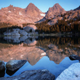 Sierra Nevada Mountains Reflected in Still Lake Waters, USA