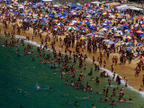 Buy Praia Vermelha (Red Beach Crowded with Locals, Rio De Janeiro, Brazil at AllPosters.com