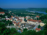 Town Buildings and Vistula Valley from Three Crosses Mountain, Kazimierz Dolny, Lubelskie, Poland