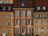 Facade of Buildings in Stare Mistro, Old Town Square, Warsaw, Mazowieckie, Poland