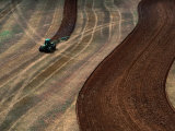 Buy Tractor Ploughing Field Near Anthony, Kansas, USA at AllPosters.com