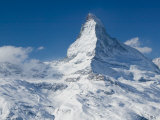 Winter View of The Matterhorn, Blauherd, Zermatt, Valais, Wallis, Switzerland