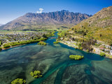 Lake Wakatipu, Kawarau River, and The Remarkables, Queenstown, South Island, New Zealand