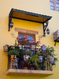 Decorative Pots on Window Balcony, Guanajuato, Mexico
