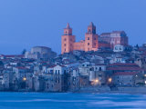 Buy View with Duomo from Beach, Cefalu, Sicily, Italy at AllPosters.com