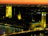 Big Ben and the Houses of Parliament at Dusk, London, England