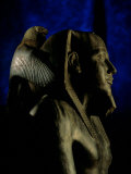 Statue of Diorite, Pharaoh Khafre with Falcon God Horus, Egyptian Museum, Cairo, Egypt