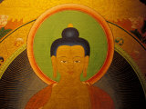 Buddha on a Thanka Painting, Tibet Photographic Print