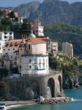 Town View from Coast Road, Amalfi, Campania, Italy