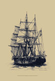 Buy Antique Ship in Blue II at AllPosters.com