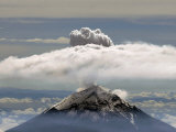 A Plume of Smoke and Steam Rises from the Popocatepetl Volcano