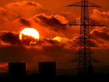 Buy The Sun Sets Over Oberursel Near Frankfurt, Central Germany, November 2, 2006 at AllPosters.com