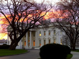 Buy The Early Morning Sunrise Warms up the Winter Sky Behind the White House January 10, 2002 at AllPosters.com