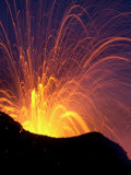 Lava Bursts from Mount Etna, Near Nicolosi, Italy, Wednesday July 25, 2001