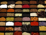 Buy A Display of Spices Lends Color to a Section of Fancy Food Show, July 11, 2006, in New York City at AllPosters.com