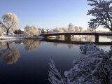 Winter Scene on the River Lagan Belfast, the Heaviest Snowfall in 18 Years, December 2000