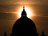 St. Peter's Basilica the Morning after the Death of Pope John Paul II was Announced in Rome, Italy