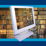 Images of Book Shelves on Computer Screen