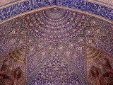 Interior Decorative Mosaic Tiling in the Chaharbach Mosque in Isfahan, Iran