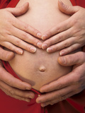 Close-up a Pregnant Woman's Stomach