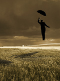 Flying Man with Umbrella