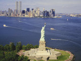 The Statue of Liberty and the New York Skyline