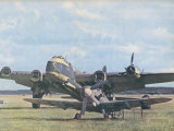 Buy Messerschmitt 109 Poses Before the British Short Stirling Bomber It Brought Down at AllPosters.com