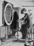 Woman Keeping Fit in the Titanic's Gymnasium