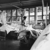 Buy Cadet-Nurse Making a Bed at Queen Mary's Hospital Sidcup at AllPosters.com