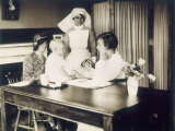 Doctor Examines a Baby at a Dispensary