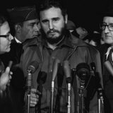 Fidel Castro arrives at MATS Terminal, Washington, D.C., c.1959