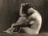 Buy Portrait of a Young Nude Woman Sitting in Profile at AllPosters.com