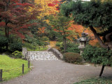 Pathway and Stone Bridge at the Japanese Garden, Seattle, Washington, USA