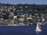 Buy View of Lake Union and Capitol Hill Neighborhood, Seattle, Washington, USA at AllPosters.com