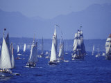 2002 Tall Ships Festival in Elliott Bay, Seattle, Washington, USA