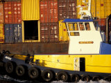 Buy Tugboat and Container Barge, Duwamish River, Washington, USA at AllPosters.com