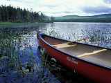 Canoeing on Lake Tarleton, White Mountain National Forest, New Hampshire, USA
