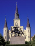 St. Louis Cathedral in French Quarter at Jackson Square, New Orleans, Louisiana, USA