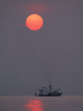 Shrimp Boat at Sunrise, Tybee Island, Georgia, USA